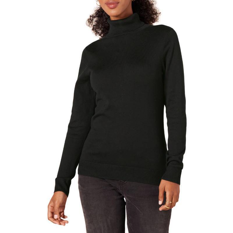 lot 5362 image: Amazon Essentials Womens Classic-Fit Lightweight Long-Sleeve Sweater, Black, Small - Retail $14