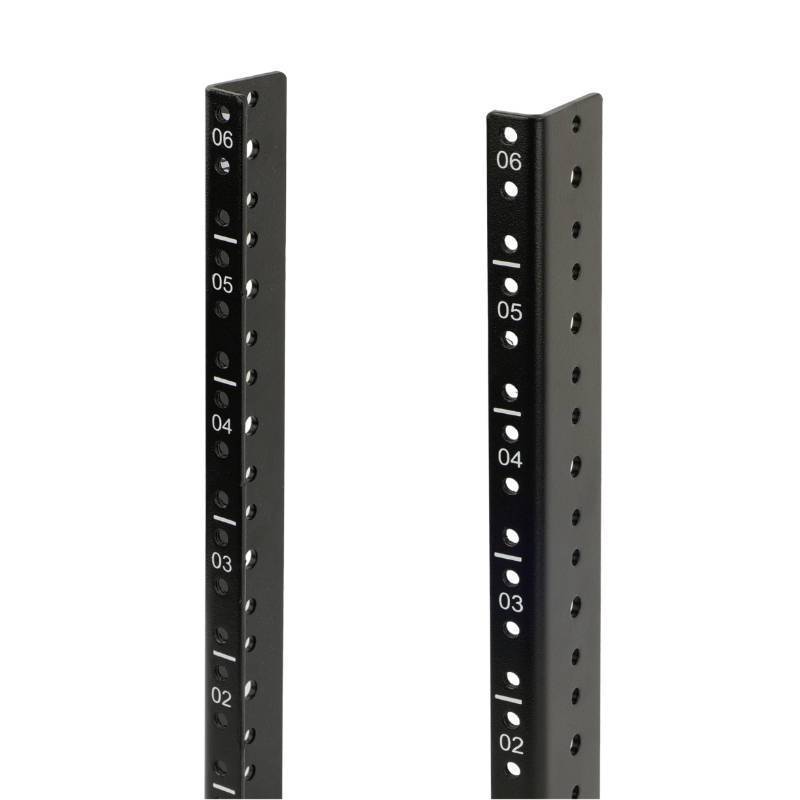 lot 5389 image: Tecmojo 12U Vertical Server Rack Rail Pair Kit DIY Rack Rails Kit, 12-24 Screws Included to Mount Equipment, Black - Retail $25