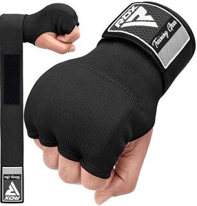 lot 5689 image: RDX Gel Boxing Hand Wraps Inner Gloves Men Women, Quick 100cm Long Wrist Straps, Elasticated Padded Fist Under Mitts Protection, Muay Thai MMA Kickboxing Martial Arts XL - Retail $17