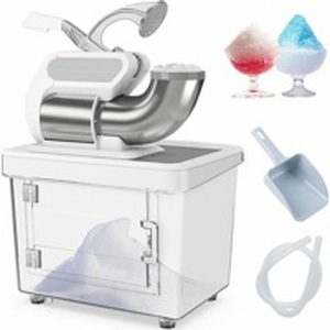 lot 4568 image: ARLIME Commercial Snow Cone Machine 660 LBSH 300W Electric Ice Crusher - Retail $159