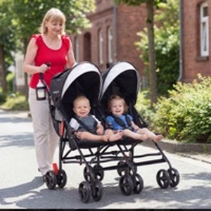 lot 4578 image: BabyJoy Foldable Twin Baby Double Stroller Ultralight - Retail $120