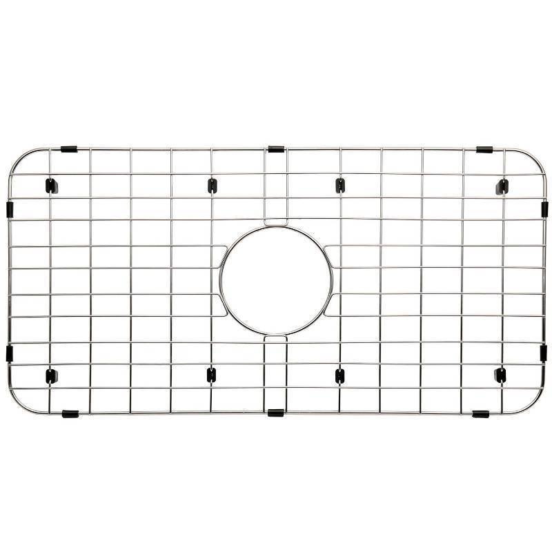 lot 1244 image: Serene Valley 25-18 x 12-78 Sink Grid, Centered Drain with Corner Radius 1-12, NLW2513C - Retail $40