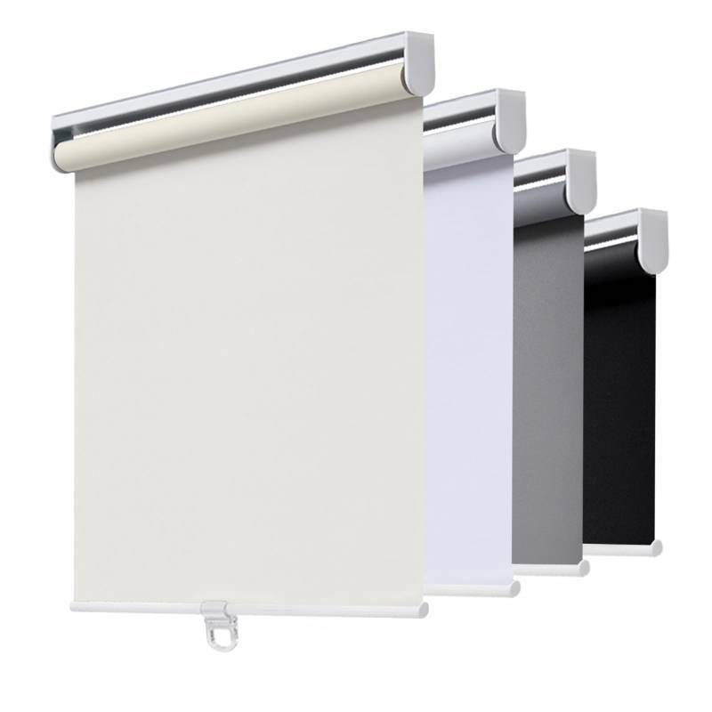 lot 1259 image: AOSKY Cordless Roller Shades Blackout Blinds for Windows Room Darkening Rolled Up Shades with Spring System, UV Protection Window Shades Door Blinds for Home and Office (34.5 W x 72 H, Ivory White) - Retail $46