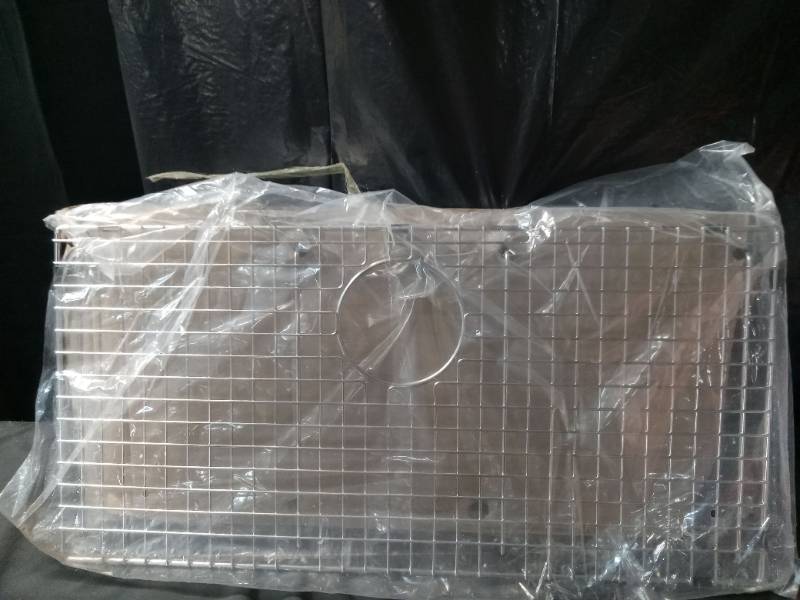 lot 1277 image: Serene Valley Sink Bottom Grid 29-12 X 14-916, Rear Drain with Corner Radius 38, Sink Protector NDG3015R - Retail $53