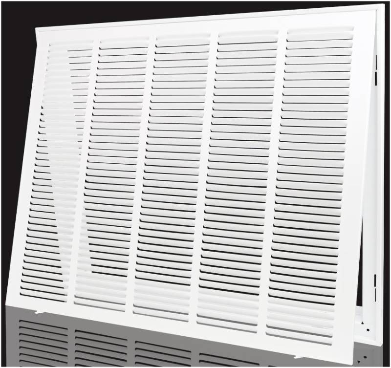 lot 1286 image: Return Air Filter Grille 25x20,Air Return Vent Cover for 25W x 20H Duct Opening,Steel HVAC Vent Covers for Wall and Ceiling,Holds 1 Thick AC Filter - Retail $52