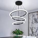 O'NEELDY Modern 3 Ring LED 52W Black Pendant Light with Irregular Ring Lights Adjustable Hanging Lamp for Dining Room Bedroom Kitchen Island Cafe - Retail: $95