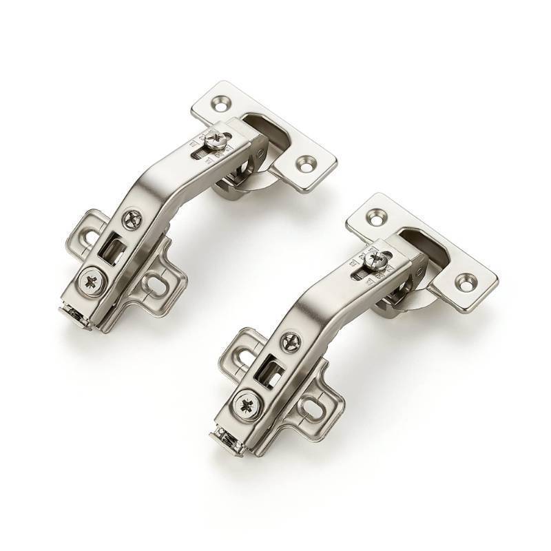 lot 72485 image: 1 Pair 2 Pack Kitchen Cabinet Hinges, 135 Degree Kitchen Door Hinges Compatible with Lazy Susan Corner Cupboard��Full Overlay Face Frame Concealed Corner Cabinet Hardware - Retail $10