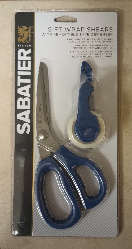 lot 105 image: Sabatier Gift Wrap Shears with Removable Tape Dispenser