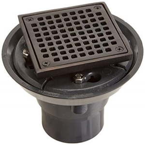 lot 67637 image: Jones Stephens D5094WB 2X3-Inch Shower Drain with Spud 4 14-Inch Old World Bronze Strainer, 2 Pack