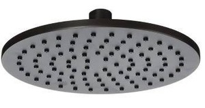 lot 67638 image: 2 Pack of Jones Stephens 8 In. Round Pan-style Rain Shower Head With Rubber Tips