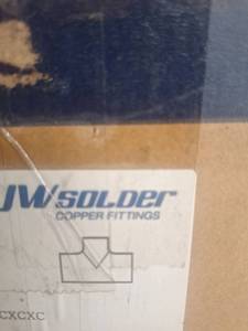 lot 67674 image: JW Solder Copper Fittings Reducing Tee