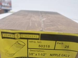 lot 67677 image: Jones Stephens Galvanized Nipple 38x 1-12
