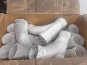 lot 67703 image: Charlotte Pipe and Foundry Company 3 inch PVC Combo WYE and 18 Bend