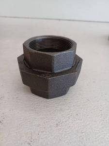 lot 67728 image: Jones Stephens 2 Inch Malleable Iron Fitting Black Unions, 12 Count