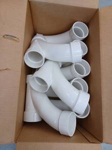 lot 67741 image: Charlotte Pipe and Foundry Company 3 inch PVC Combo WYE and 18 Bend