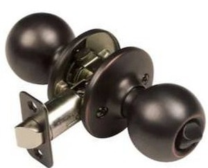 lot 67753 image: Jones Stephens Oil Rubbed Bronze Privacy Knob, 24 Pack