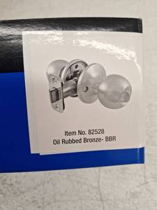 lot 67761 image: Ultra Passage Door Knob Style Set Oil Rubbed Bronze, 12 Pack