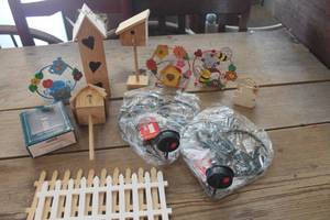 lot 1254 image: NIB Wind Chime, Metal Candle Holders & More