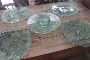 lot 1256 image: Vtg. Glass Relish Plate and Serving Platters