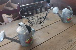 lot 1259 image: Dcor Watering Cans and More