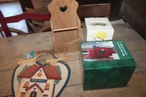 lot 1322 image: NIB Wooden Remote Control Holder & More
