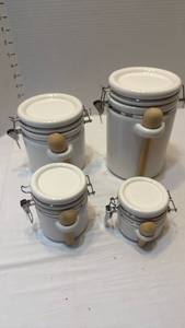 lot 1061 image: 4 pc canisters new in box