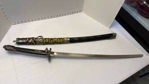lot 1083 image: Black Dragon Katana sword with sheath 38 inches long