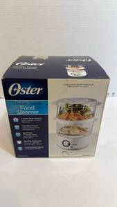 lot 1095 image: Oster double tiered food steamer new in box