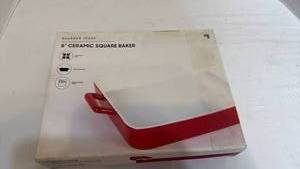 lot 1113 image: Sharper Image 8 inch ceramic square baker new in box