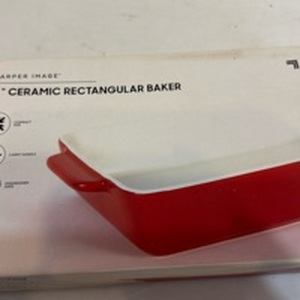 lot 1115 image: Sharper Image 11inch ceramic rectangle baker new in box