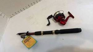 lot 1119 image: Tall Worthy telescoping rod and reel set new in pkg