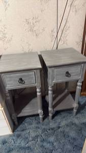 lot 1209 image: 2 side tables with drawer 28.5x14x14