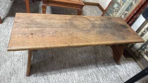 lot 1304 image: Wood coffee table 14.5x39.5x15