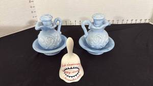 lot 1323 image: Avon pitcher and bowl set and bell