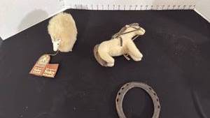 lot 1340 image: Souvenir sheep from Iceland, horse and horse shoe