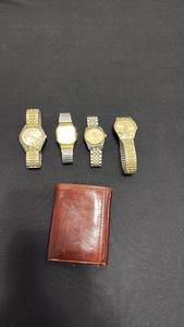 lot 1390 image: Mens watches and billfold