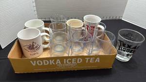 lot 1444 image: Coffee cups, glasses