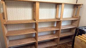 lot 1900 image: Wood shelf 60x98x12 will need disassembled