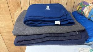 lot 2010 image: 4 Blankets 2 are wool located in basement