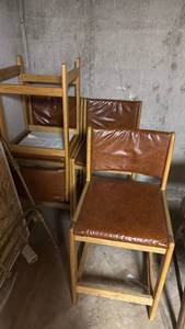 lot 2104 image: Set of 4 chairs 36x20x18 located in basement
