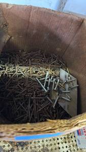 lot 3026 image: Box of nails and screws