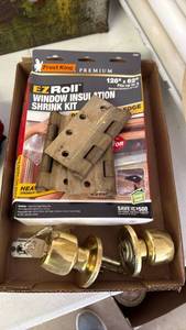 lot 3050 image: Window insulation shrink kit, door locks and door brackets