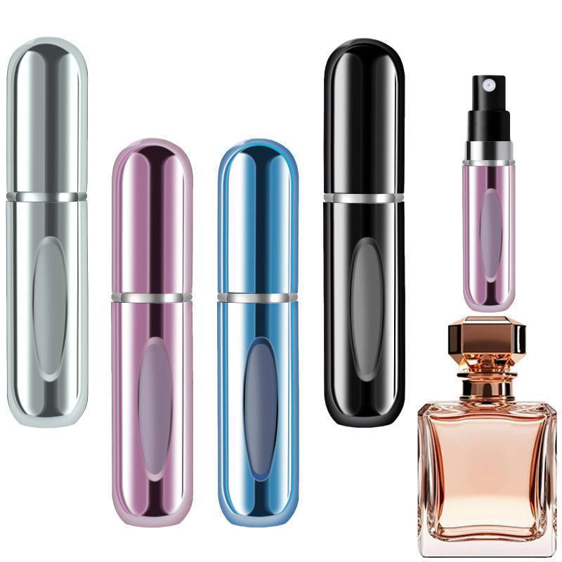 lot 30944 image: opasyo Refillable Perfume Portable Atomizer Bottle Refillable Perfume Spray, Leak-Proof Perfume Spray Bottle, Travel Perfume for Traveling and Outgoing (5ml, 3 Pack SilverPinkBlack) - Retail $4