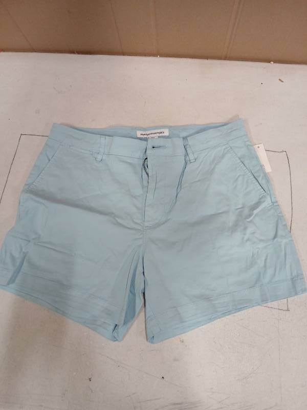 lot 30998 image: Amazon Essentials Mens 5 Inseam Flat-front Stretch Chino, Light Blue, Size 33 Svo5 - Retail $35
