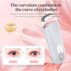 lot 17032 image: Heated Eyelash Curler for Natural Lashes 2-Level Adjustable Temperature Mini Electric Lash Curler Fast 3-Second Heat Up 24 Hours Long-Lasting Curl - Retail $16