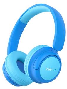 lot 17037 image: iClever BTH22 Kids Bluetooth Headphones, 60H Play Time, USB C Fast Charging, Bluetooth 5.4, AUX Cord, Safe Volume 7485 dBA, Toddler Headphones - Retail $19