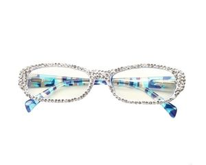 lot 17044 image: Bling Rhinestone Reading Glasses Fashion Ladies Readers Spring Hinge With Pattern Print Eyeglasses - Retail $30