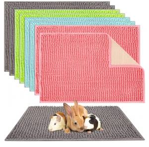 lot 17059 image: 8 Pcs Guinea Pig Cage Liner for Guinea Pig Cage Bedding Reusable Rabbit Mat Pad Washable Training Pad Animal Sleeping Bedding Mat(16x12,Gray, Green, Pink, Blue) - Retail $27