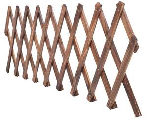 lot 17080 image: Wood Expandable Garden Fence Decorative Partition for Courtyards, Flower Beds, Home Decor.   SEE PHOTO FOR COSMETIC ISSUES on the Front and Back. - Retail $25