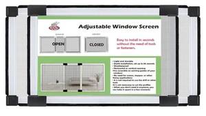 lot 17083 image: Adjustable Window Screen for Home , Mini Expandable Window Screens 10 H x Fits 14 to 24 W  Stop & Measure Before Buying  Perfect for Bathroom & Basement Windows - Retail $19